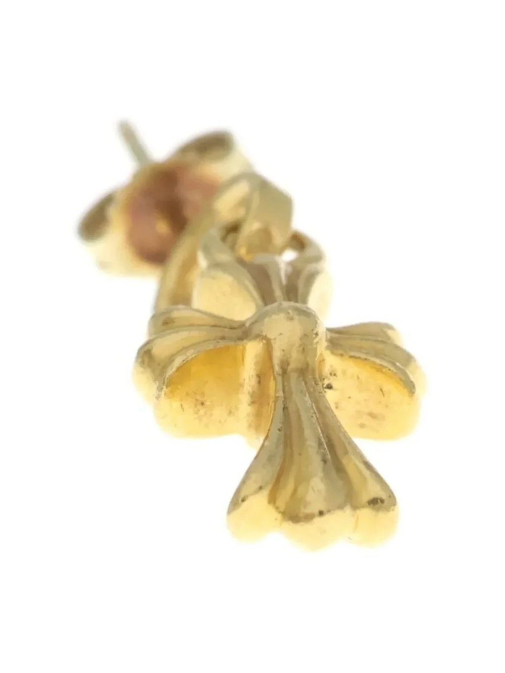 Chrome Hearts 22k Bby Pprchn 22k Baby Fat Drop Gold Earrings
